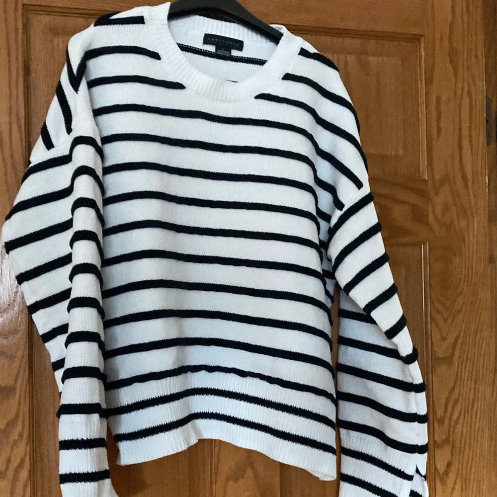 Sanctuary Black and White Striped Sweater